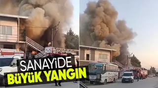 Sanayide yangın; Alevlere teslim oldu