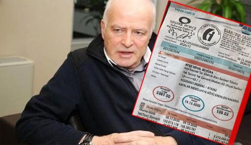 Şansal Büyüka'ya elektrik faturası şoku