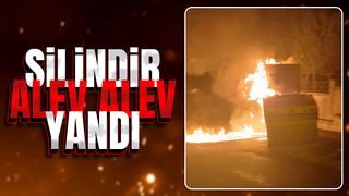 Şantiyede yangın; iş makinesi yandı