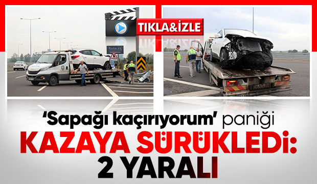 Sapağı kaçırdı kaza yaptı: 2 yaralı