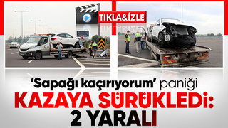 Sapağı kaçırdı kaza yaptı: 2 yaralı