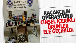 Sapanca'da cinsel içerikli ürünler ele geçirildi