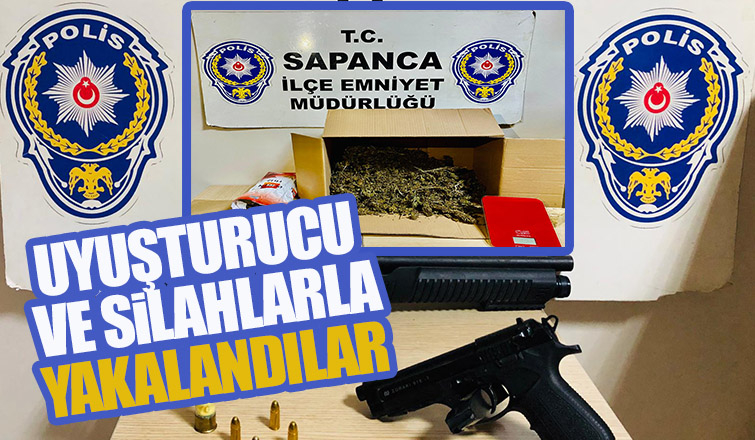 Sapanca'da uyuşturucu ve silah ele geçirildi