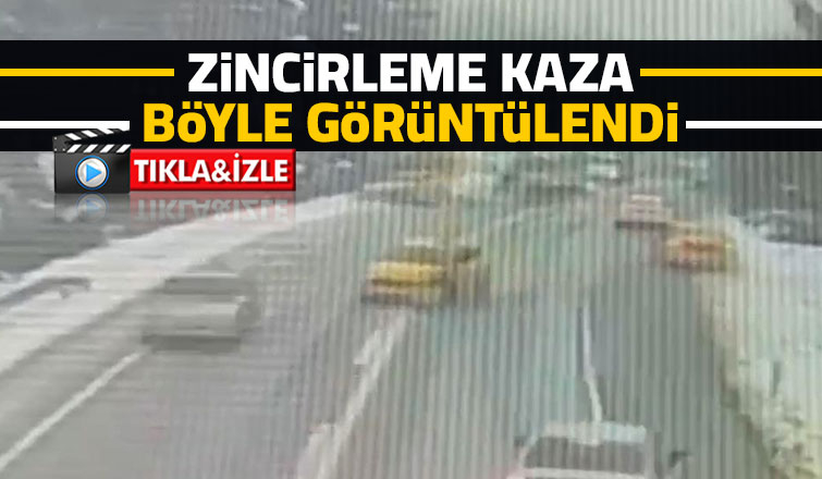 Sapanca'da zincirleme kaza kamerada