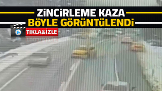 Sapanca'da zincirleme kaza kamerada