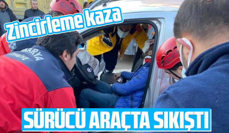Sapanca'da zincirleme trafik kazası: 2 yaralı