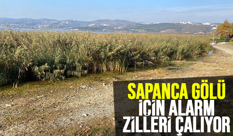 Sapanca Gölü'nde dikkat çeken çekilme
