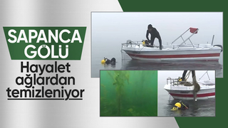 Sapanca Gölü'nde hayalet ağlar toplandı