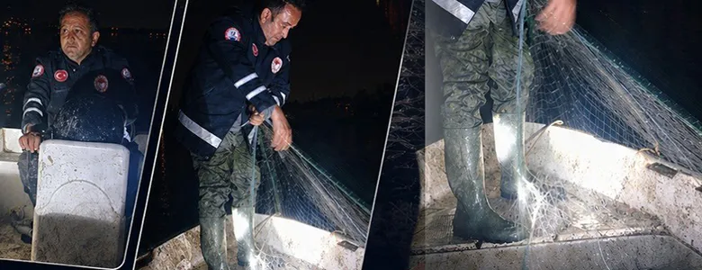 Sapanca Gölü'nde kaçak ağlar toplandı
