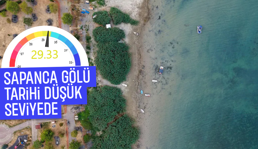 Sapanca Gölü'nde su seviyesi hızla düşüyor; İşte son durum