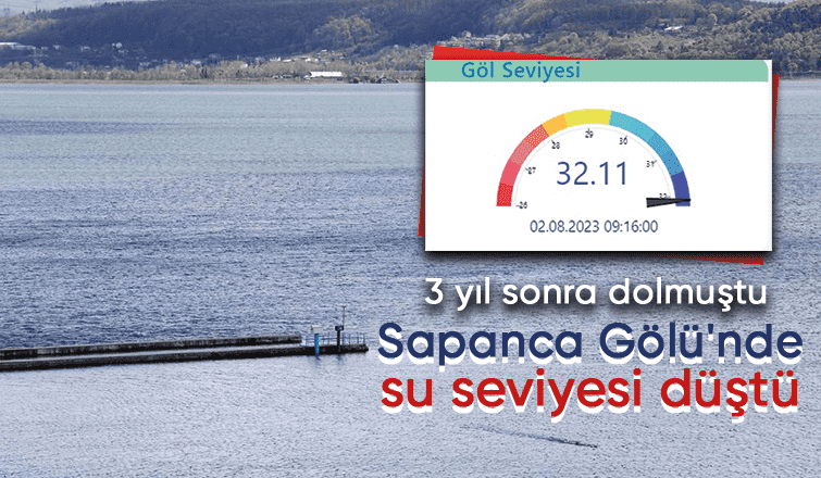 Sapanca Gölü'nde su seviyesi hızla düşüyor