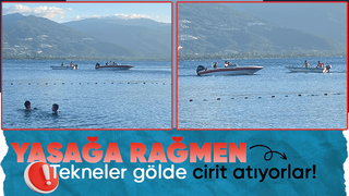 Sapanca Gölü'nde tekneler yasağa rağmen kullanılıyor