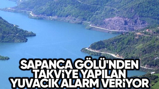 Sapanca Gölü'nden takviye yapılan Yuvacı Barajı dibi görmek üzere