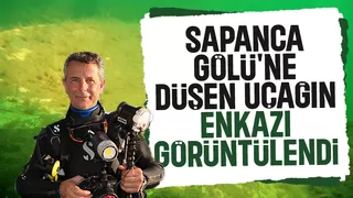 Sapanca Gölü'ne düşen uçağın enkazını görüntüledi