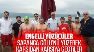 Sapanca Gölü'nü yüzerek karşıdan karşıya geçtiler