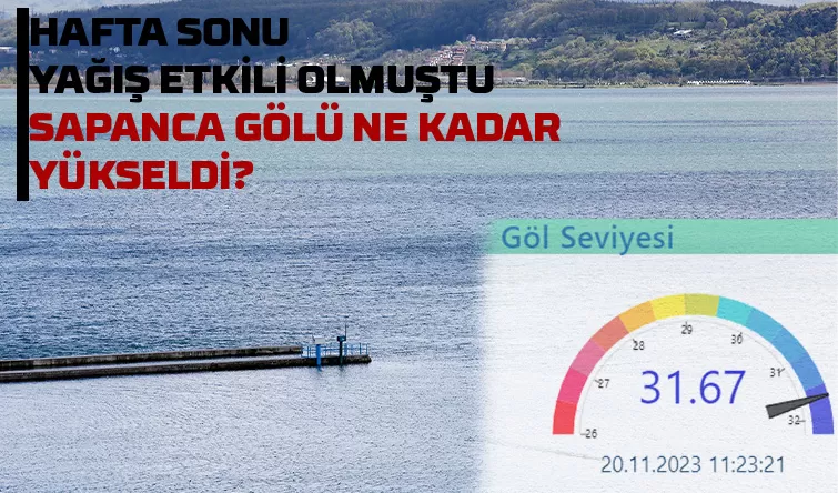 Sapanca Gölü son yağışta ne kadar yükseldi?