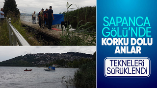 Sapanca Gölü’nde teknede mahsur kalan 3 kişi kurtarıldı