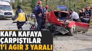 Sapanca yolunda feci kaza 1'i ağır 3 yaralı