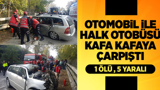 Sapanca yolunda feci kaza: 1 ölü, 5 yaralı