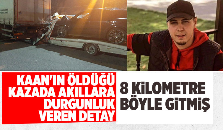 Saplandığı kamyonla 8 km giden sürücü öldü