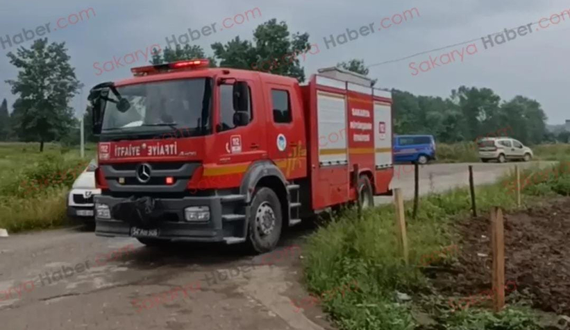 Şarampole uçan araçta sıkıştı