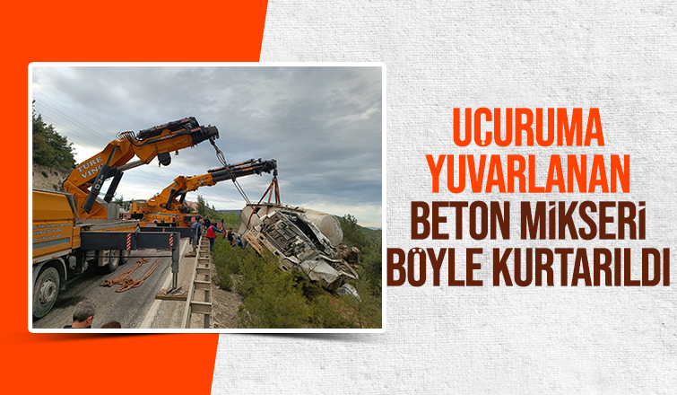 Şarampole uçmuştu, güçlükle çıkarıldı