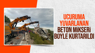 Şarampole uçmuştu, güçlükle çıkarıldı