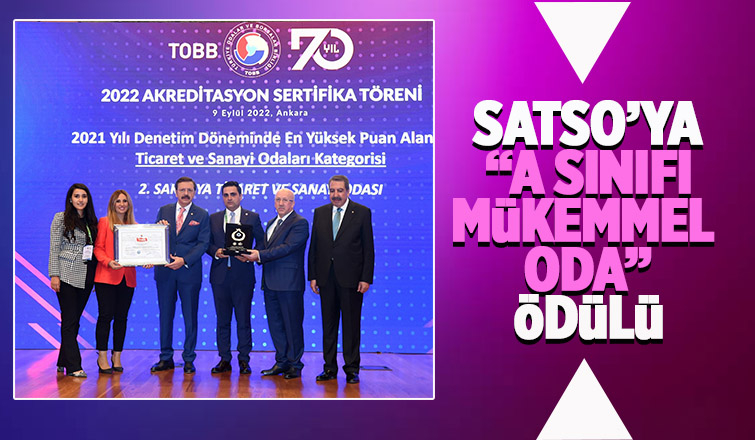 SATSO A Sınıf Mükemmel Oda ödülü aldı