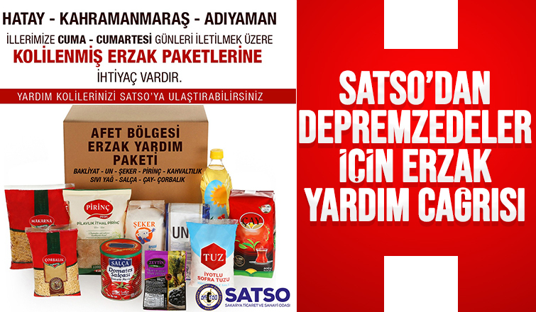 SATSO'dan erzak yardımı açıklaması