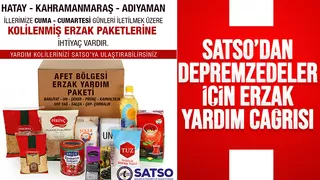 SATSO'dan erzak yardımı açıklaması