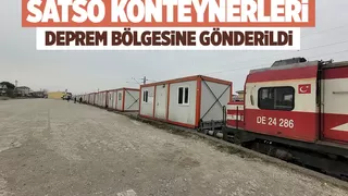  SATSO önderliğinde alınan konteynerler depremzedelere gönderildi