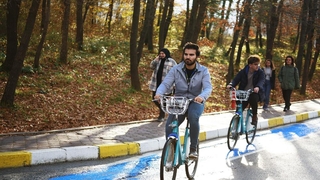 SAÜ bisiklet yoluyla renklendi