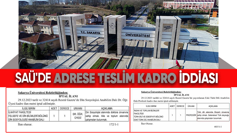 SAÜ'de akademik personel alımlarında şok iddia