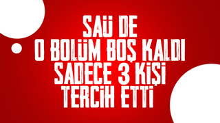 SAÜ'de o bölümü sadece 3 kişi tercih etti