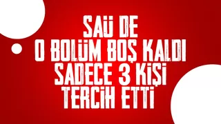 SAÜ'de o bölümü sadece 3 kişi tercih etti