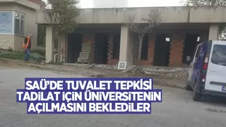 SAÜ'de tuvalet tepkisi!