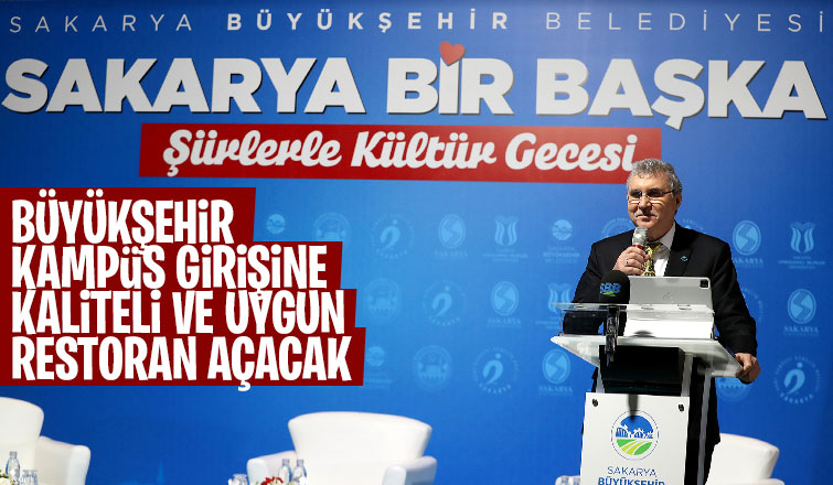 SAÜ girişinde kaliteli ve uygun bir restoran açılacak