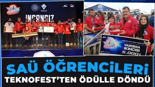 SAÜ takımı Teknofest'te üçüncü oldu
