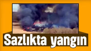 Sazlıklar yandı