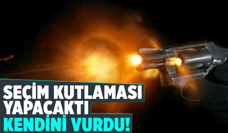 Seçim kutlamasında kendini vurdu