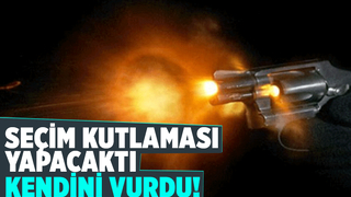 Seçim kutlamasında kendini vurdu