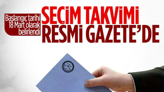 Seçim takvimi Resmi Gazete'de yayınlandı