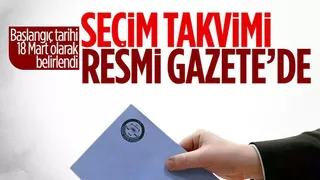 Seçim takvimi Resmi Gazete'de yayınlandı