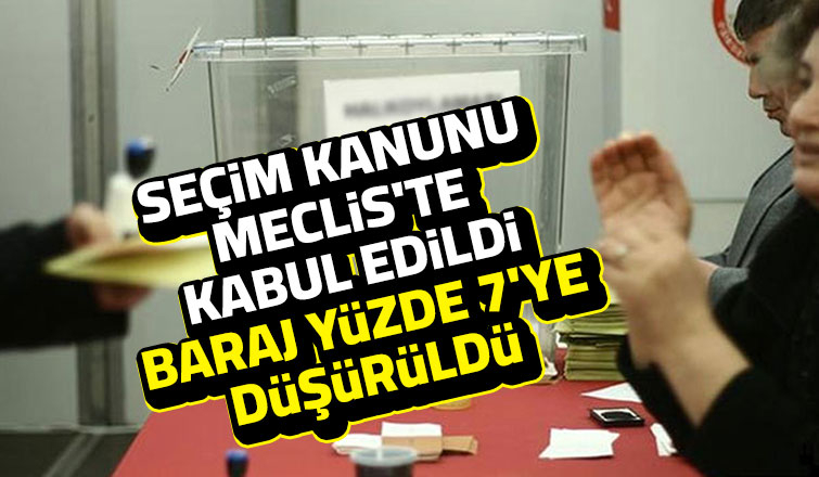 Seçim Yasası değişikliği TBMM'den geçti