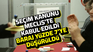 Seçim Yasası değişikliği TBMM'den geçti