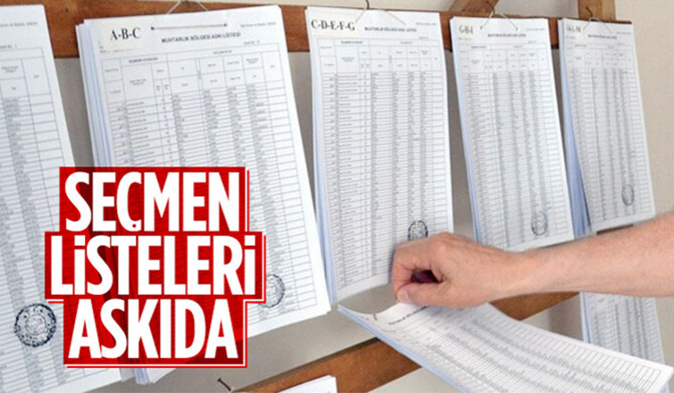 Seçmen listeleri Türkiye genelinde askıda