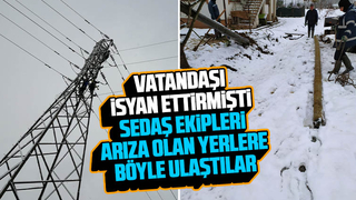SEDAŞ ekiplerinin karla mücadelesi