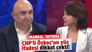 Sedef Kabaş'ın Cumhurbaşkanı'na hakaret ettiği programa CHP'li Özkoç'un yüz ifadesi damga vurdu