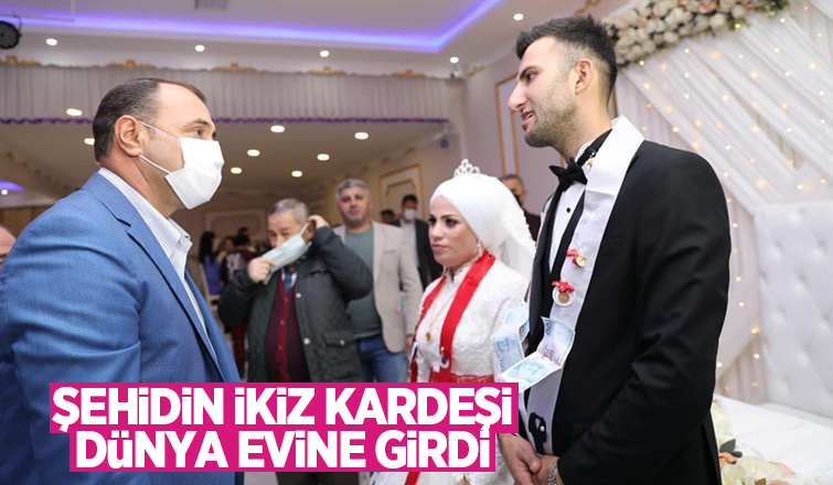 Şehidin ikiz kardeşi dünya evine girdi