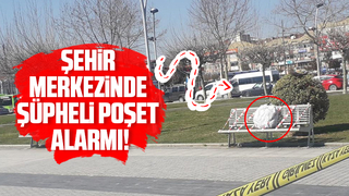Şehir merkezinde şüpheli poşet alarmı!